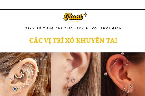Các vị trí xỏ khuyên tai